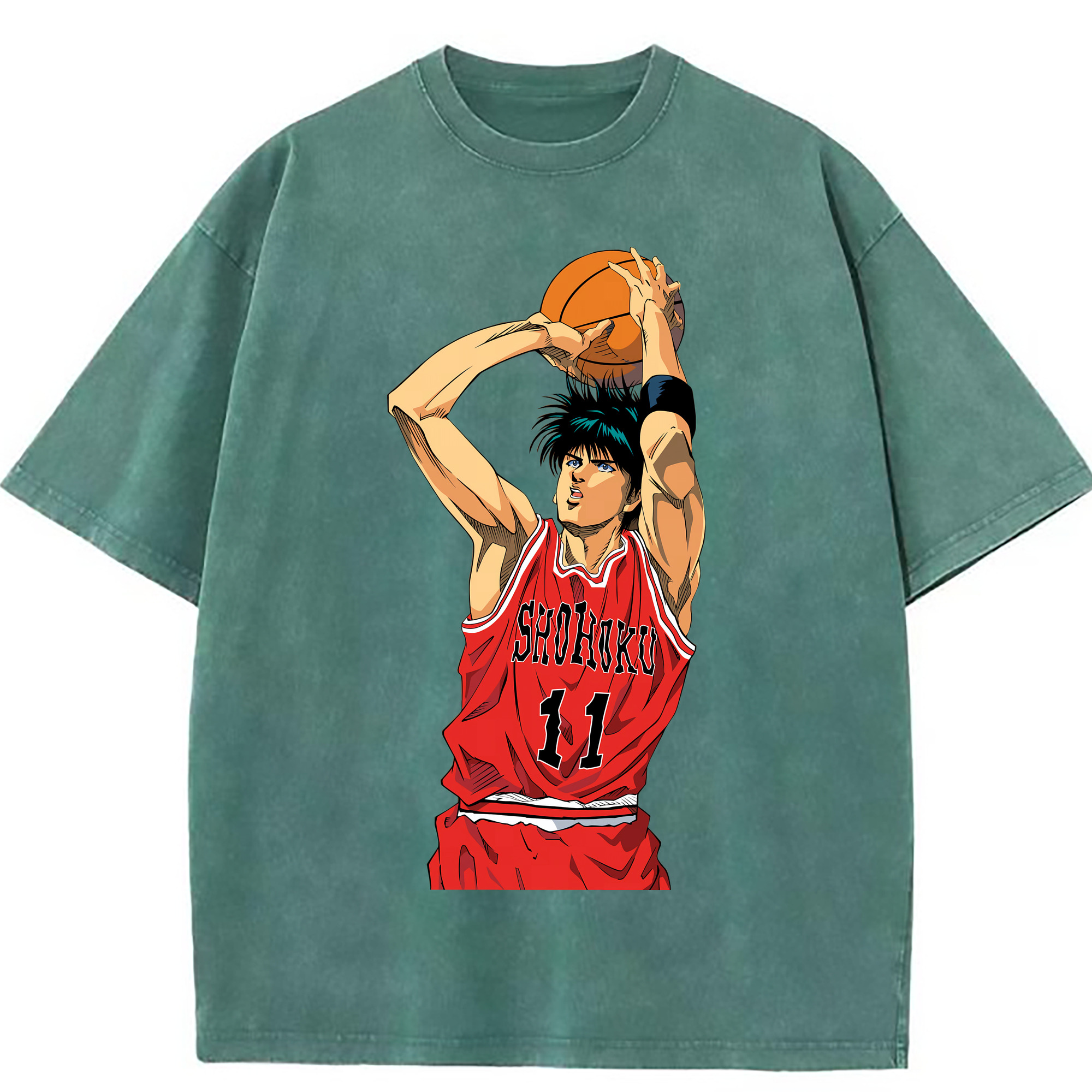 （画像用） SLAM DUNK／スラムダンク 綿100% ヴィンテージ風 半袖Tシャツ（フロントプリント）